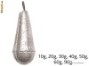 Lacrima fixa pt. pescuit 50g/60g/90g