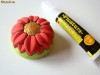 magnet de frigider - floare decorativa