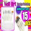 Set 15 Pensule pentru unghii-Brush  nail art
