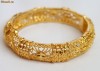 Bratara placata aur deosebita lucrata manual 14KT stantat