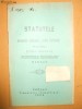 Statute Soc. culturale ,,Ioan Popescu" Barlad 1904