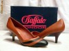 Pantofi piele maro cu negru  (107-12929 DARK) BUFFALO 40% REDUCERE