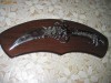 Hanger de panoplie cu vulture stilizat din metal masiv negru emailat