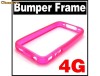 BUMPER SILICON IPHONE 4 4G PINK!HUSA TOC CARCASA!REZISTENTA
