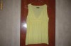 Bluza babydoll cu bretele, GALBENA, din bumbac, NOUA !