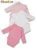 Set 3 body-uri pentru fetite cu maneca lunga by George (ex designerul de la NEXT) - Import UK)