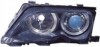 Faruri BMW E46 seria 3 cu lupa si angel eyes anii 98 - 01 fundal negru-300