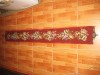 Covoras de perete vechi cu model rustic cu motive florale si pasari