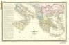 Harta litografica Grecia antica - 1843