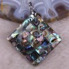 Pandantiv 18 K gold plated cu Natural New Zealand Abalone Shell