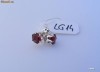CERCEI placati cu aur si ornati cu 1.30 carate GARNET rosii naturale (cod lg14)
