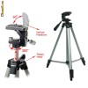 Trepied profesional foto video din aluminiu 165 cm cu husa