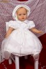 Rochie Botez Clasica ivory organza cu broderie