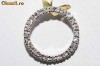 superb pandantiv cerc din  aur alb 18K diamante naturale albe 0,25CT