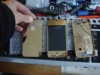Carcasa iPhone gold fata + buton home + spate GOLD, montaj optional
