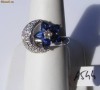 Inel designer aur 18K, 6.3g, montura UNICAT STEA-LUNA cu 2.52ct BRILIANTE si SAFIRE CEYLON !!