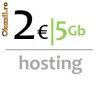 Web hosting 5Gb, 2euro/luna