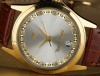 Ceas unisex Yves Camani Brown , 12 cristale swarovski , placat cu aur