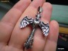 Pandantiv Cruce Gotica cu aripi de inger INOX nou