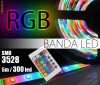 Banda LED RGB 5M 300 leduri SMD 3528 waterproof + IR controller + telecomanda