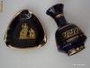 Vaza si scrumiera hand-made Grecia, decorate cu aur 24k
