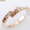 Inel Gold Citrine Swarovski