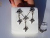 Set Cercei + Pandant aur 14K, 10.6g, model geometric ornat cu 3 BRILIANTE de 3.6mm si 3 de 2mm!!!