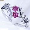 _ Argint Rodinat, Natural Rubin _  BRATARA, Ruby, Rubine