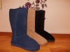 Cizme tip ugg din piele intoarsa imblanite pe toata suprafata interioara