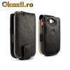 Husa din piele cu aplicatii din aluminiu pentru HTC Wildfire