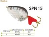 Lingurite oscilante Spn 15 Baracuda 16g
