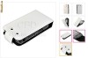 husa  piele  alba  flip Blackberry  9800 + folie cadou