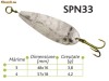 Lingurite oscilante Spn 33 Baracuda 3.8g/4.2g