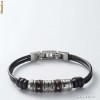 BRATARA barbateasca FOSSIL JF85428 NOU CU ETICHETA, combinatie de otel inoxidabil si piele CUTIE CADOU pret magazin 46 euro