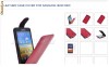 Husa piele rosie Samsung Galaxy Note i9220 + folie ecran + expediere gratuita toc flip