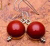 Cercei argint .925 si Red Jasper