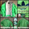 GEACA MATLASATA PUFOAICA de IARNA DAMA FAS VERDE NEON FOSFORESCENT CAPTUSEALA POLAR ALB firma ADIDAS