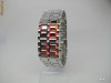 CEAS SAMURAI IRON LAVA WATCH LED RED BRATARA SILVER