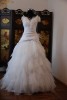 Rochie mireasa 2 in 1  -2 fuste (lunga/scurta) si trena scurta