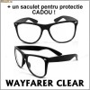 Ochelari Wayfarer Nerd - lentile clare, unisex ; Cadou : un saculet pentru protectie !