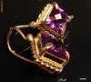 cercei aur 14K cu alexandrite alexandrit chusion cut russia cercei aur 14K cu alexandrite alexandrit chusion cut russia