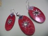 SET ARGINT MARI SUPERBI CERCEI PANDANTIV CORAL SET ARGINT MARI SUPERBI CERCEI PANDANTIV CORAL
