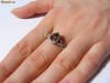 Inel highend designer, aur 14K, ornat unicat cu 1.25ct DIAMANTE cognac si albe !!!