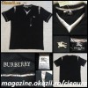 TRICOU cu MANECA SCURTA BARBATESC NEGRU cu ANCHIOR DUBLU firma BURBERRY ORIGINAL model NOU 2012 100% BUMBAC TRICOURI BLUZE BARBATESTI
