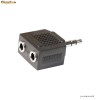 Adaptor jack 3,5 mm tata la 2 jack 3,5 mm mama