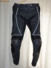 PANTALONI MOTO TSCHUL PIELE NEGRU MAT