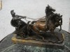 Statueta deosebita bronz masiv pe postament din marmura