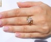 Inel designer aur 14K, 2.9g, model unicat cerculete ornat cu 12 BRILIANTE !!