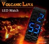 CEAS Lava Iron Samurai Sport Fashion ,negru cu LED Albastru , tip bratara (latime 2 cm)