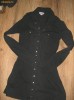 Super rochie/camasa dama DIESEL 100 % autentica, model superb, sz s/m/l, negru vintage, nasturi metalici aurii, talie pe elastic